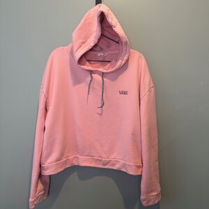 VANS Pink Cropped Hoodie Womens XL